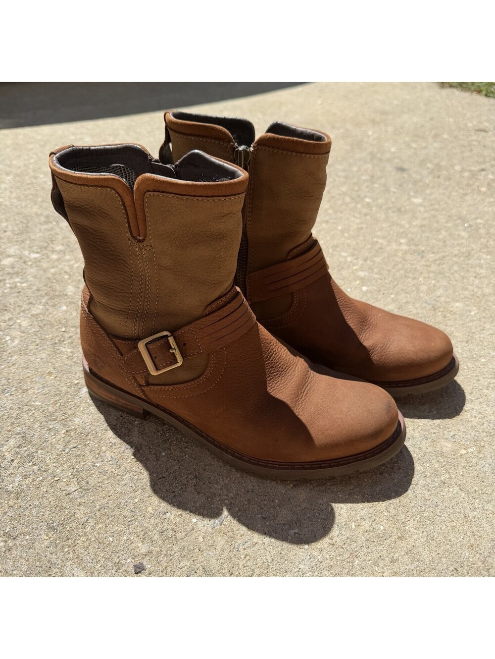 Ariat Savannah Women's Size 7.5 B Toffee Brown Leather Waterproof Boots Western